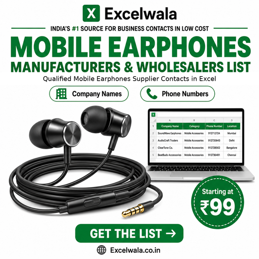 Mobile Earphones Manufacturers and Wholesalers List