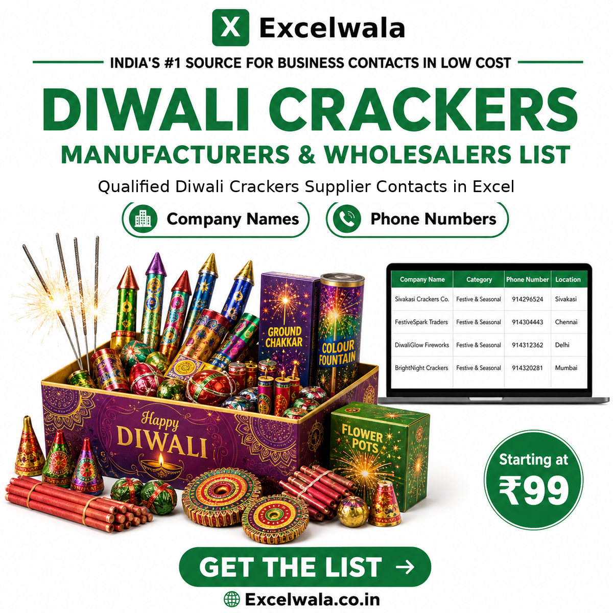 Diwali Crackers Manufacturers and Wholesalers List