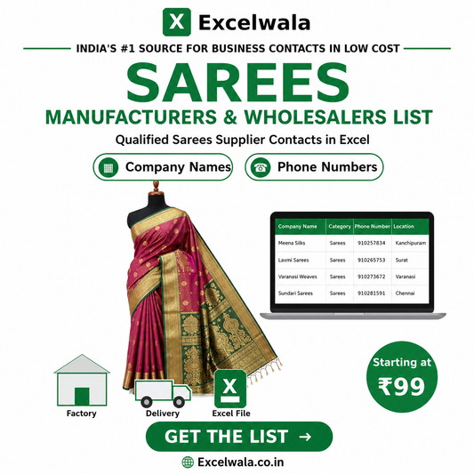 Sarees Business Manufacturers and Wholesalers in India - 2026