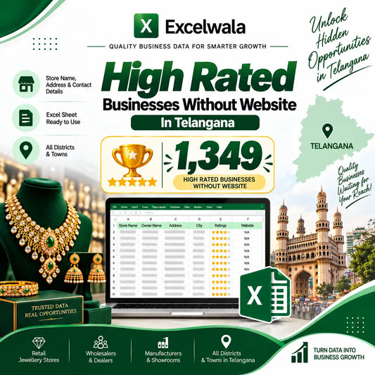 High Rated jewellery stores in Telanagana Without Website