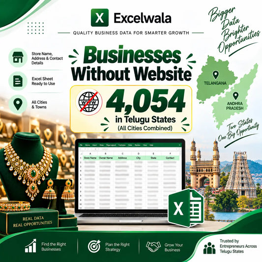 Jewellery Stores Businesses Without Website In AP and Telangana (Telugu States)